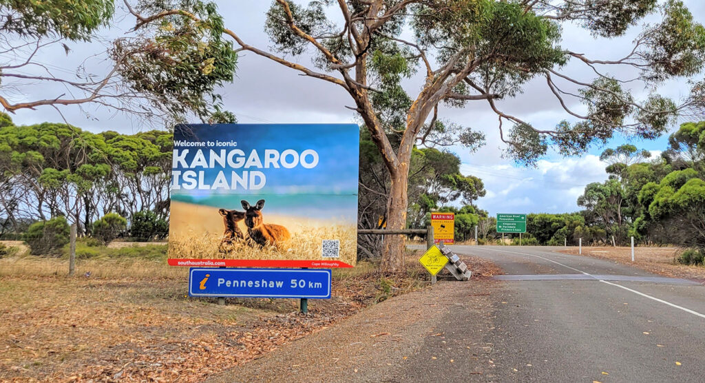 Welcome to Kangaroo Island Sign