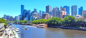 Melbourne skyline over the Yarra river