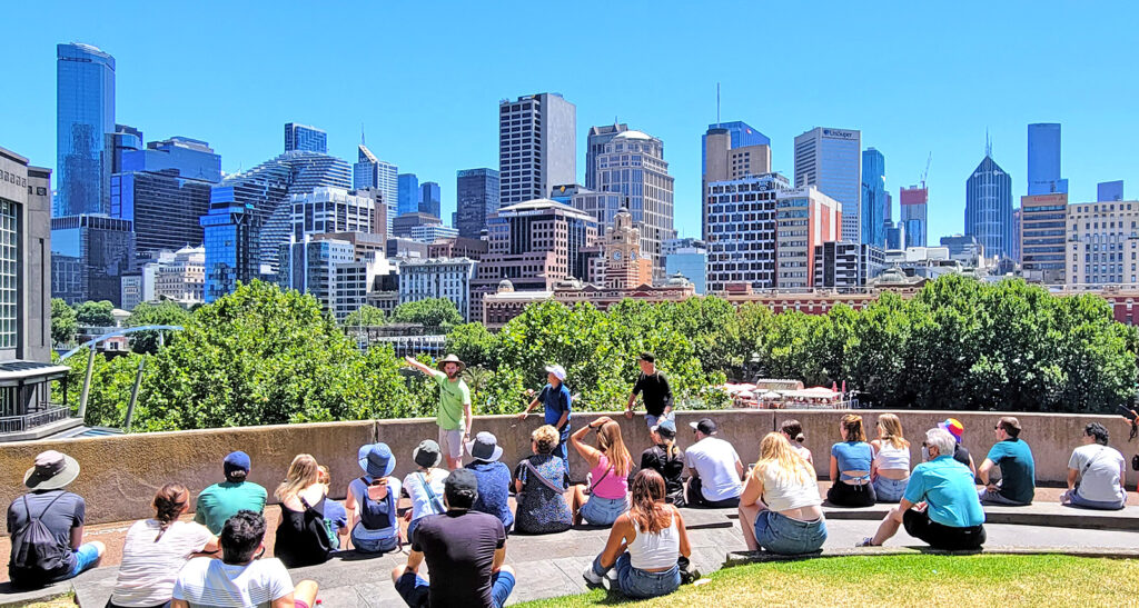Guided Tour of Melbourne, Australia with the skyline in the background.