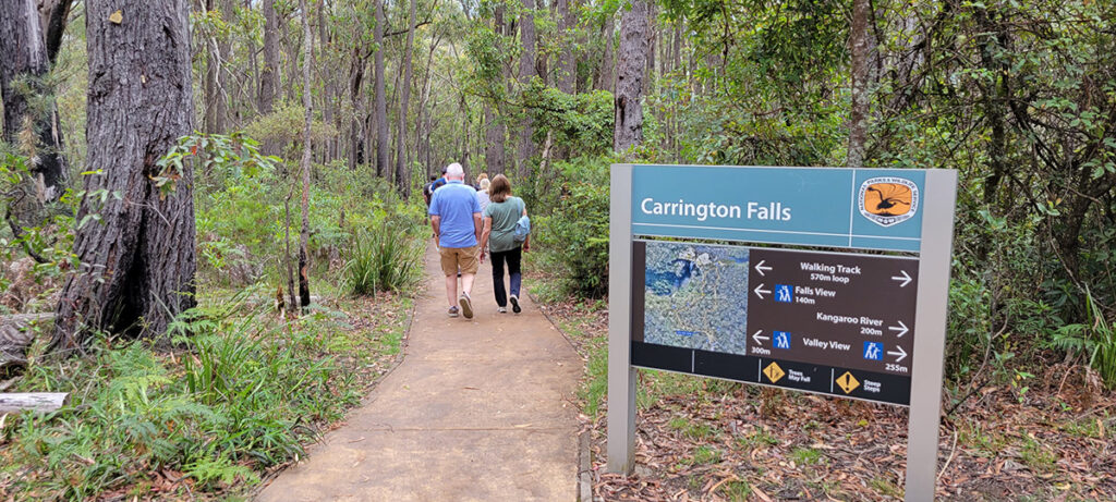 Path and Sign to Carrington Falls