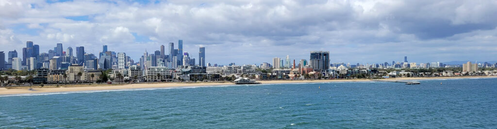 Melbourne Skyline from Hobsons Bay