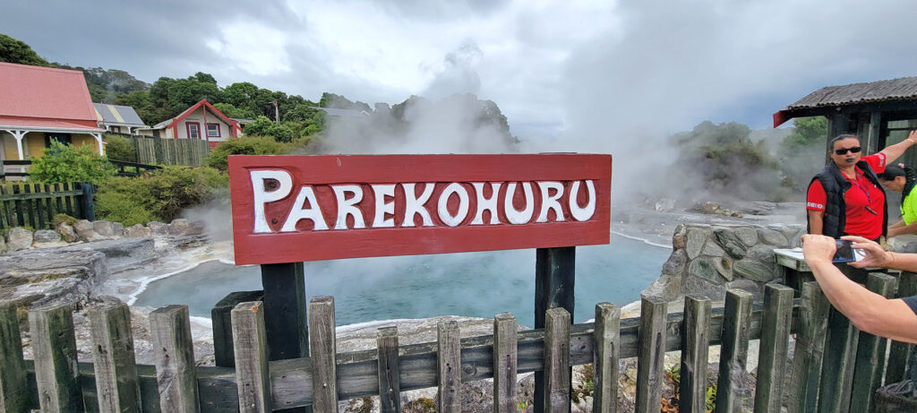 The hot spring that the Whakarewarewa Villagers use to cook food