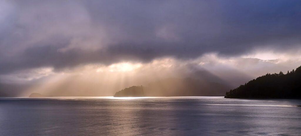 Early morning on the water in Marlborough Sounds