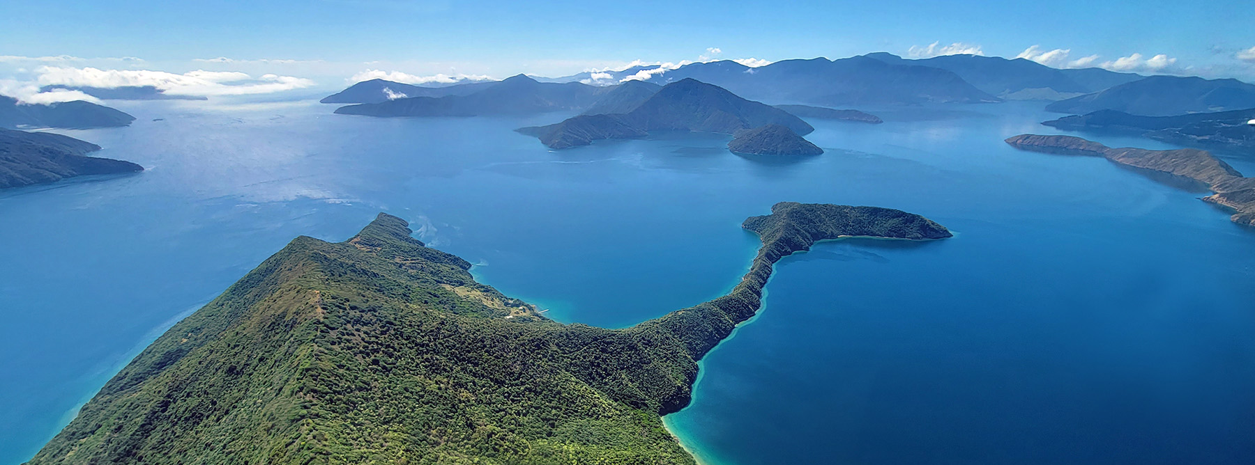 View of Marlborough Sounds from the Air