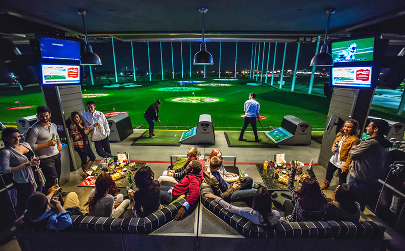 Groups of friends at Top Golf