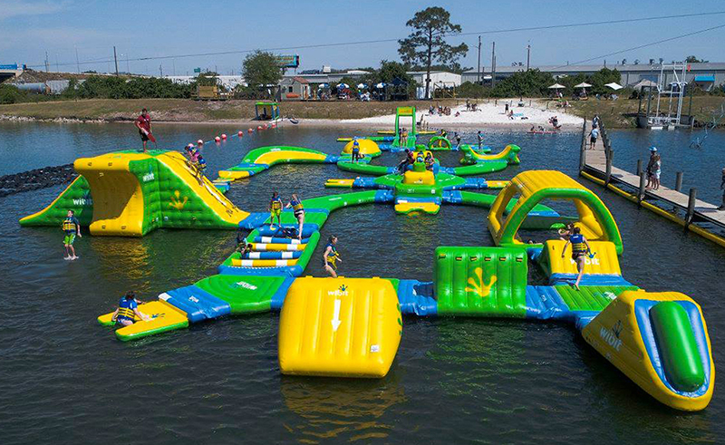 Inflatable water park at Orlando Watersports Complex