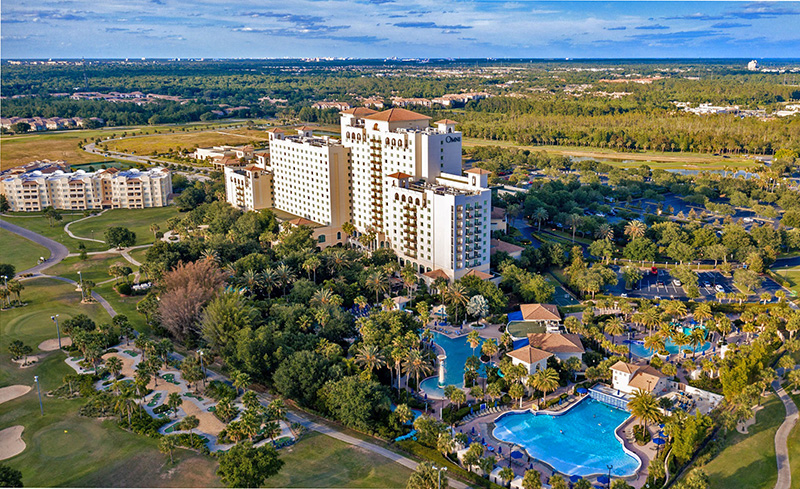 Arial view of Omni Orlando Resort