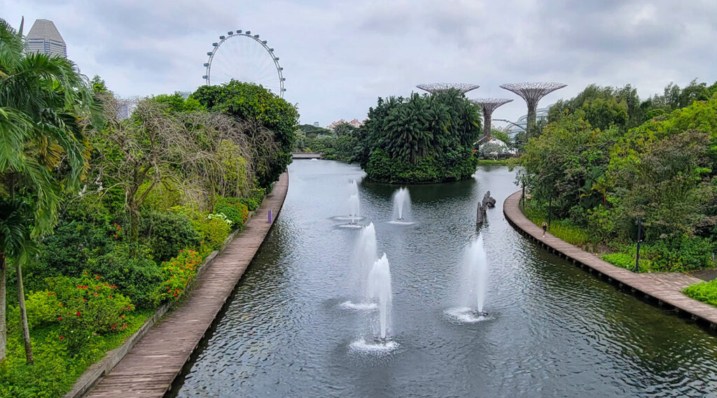 View from the Dragonfly Bridge at Marina Bay, Singapore