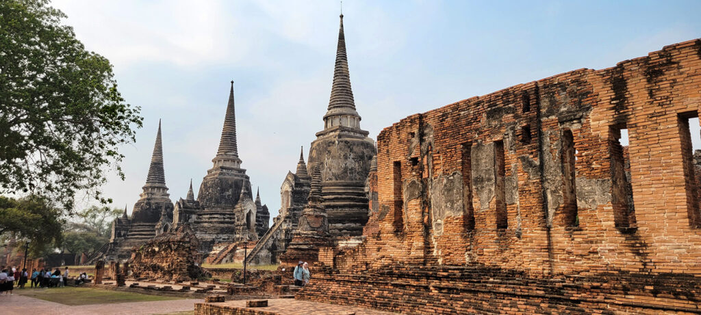 Temples in Ayutthaya, Thailand.