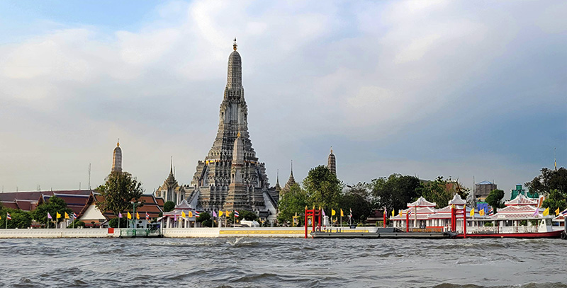 A temple along the river in Bangkok