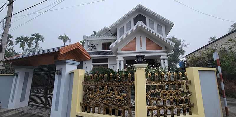 Gated home in the village of Yen Duc, Vietnam