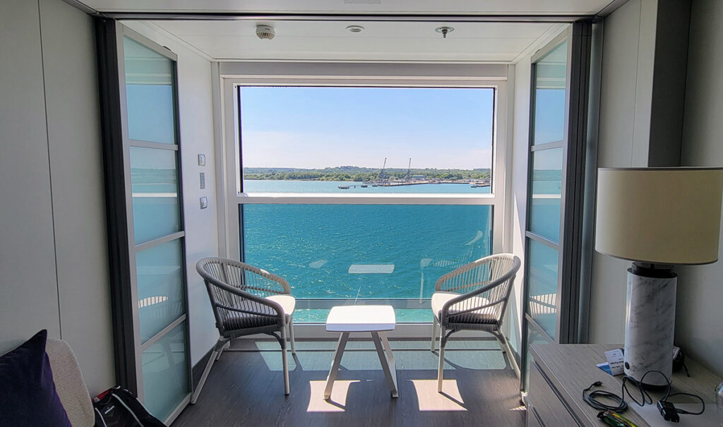 The convertible balcony on Celebrity Apex.