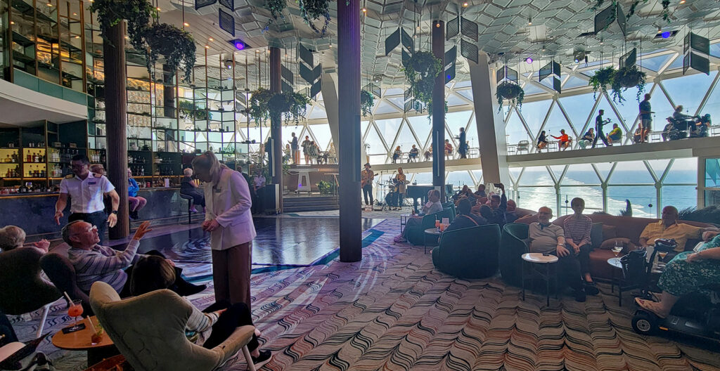 The Eden on the Celebrity Apex, taken from the entrance.