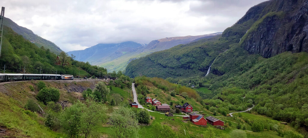 The scenic railway from Flåm to Myrdal